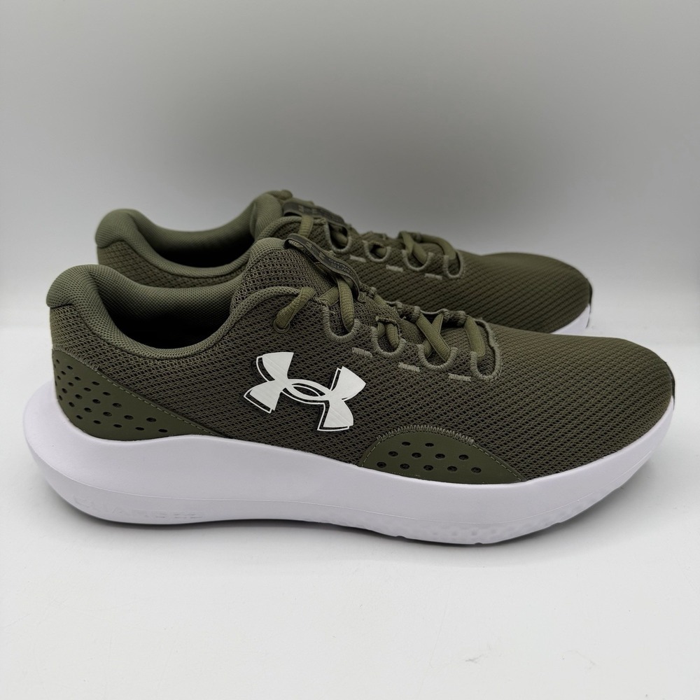 Under Armour UA Charged Surge 4 Shoes Mens 11 Green Running Training Sneakers